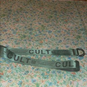 Men’s green & black cult belt (61”) adjustable
